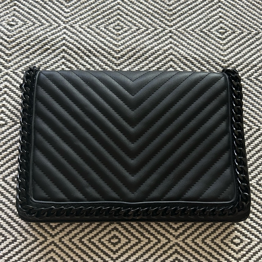 Aldo Black Chevron Crossbody Bag